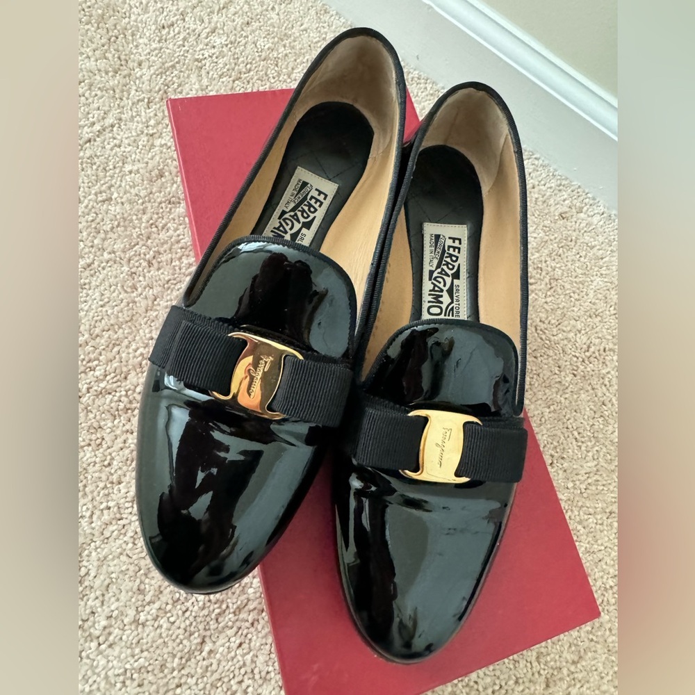 Salvatore Ferragamo Patent Leather Flats